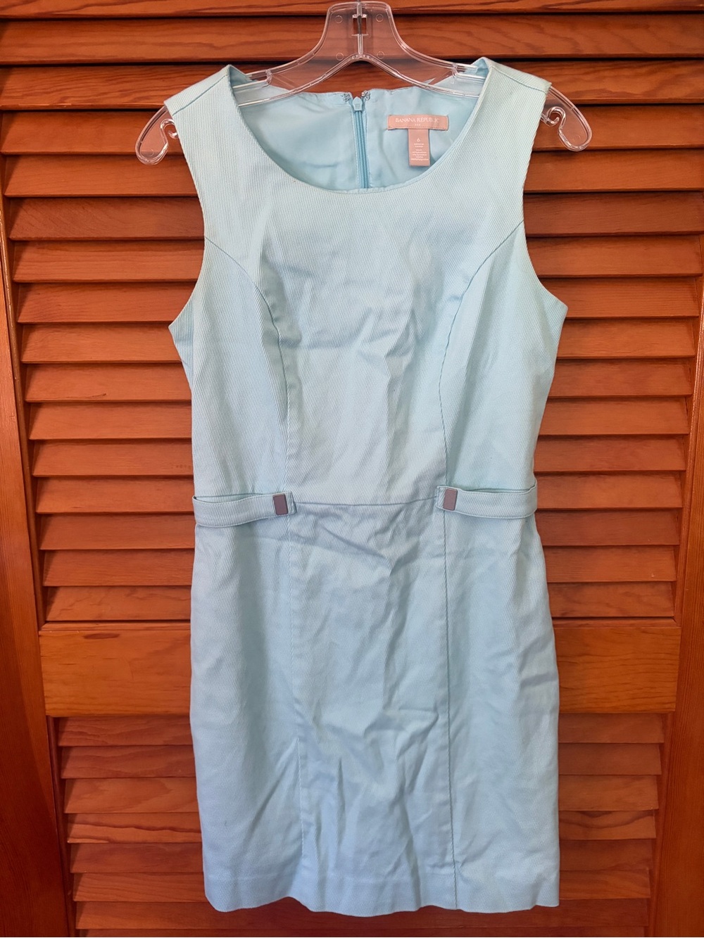 Banana Republic Mint Blue Sleeveless Sheath Dress